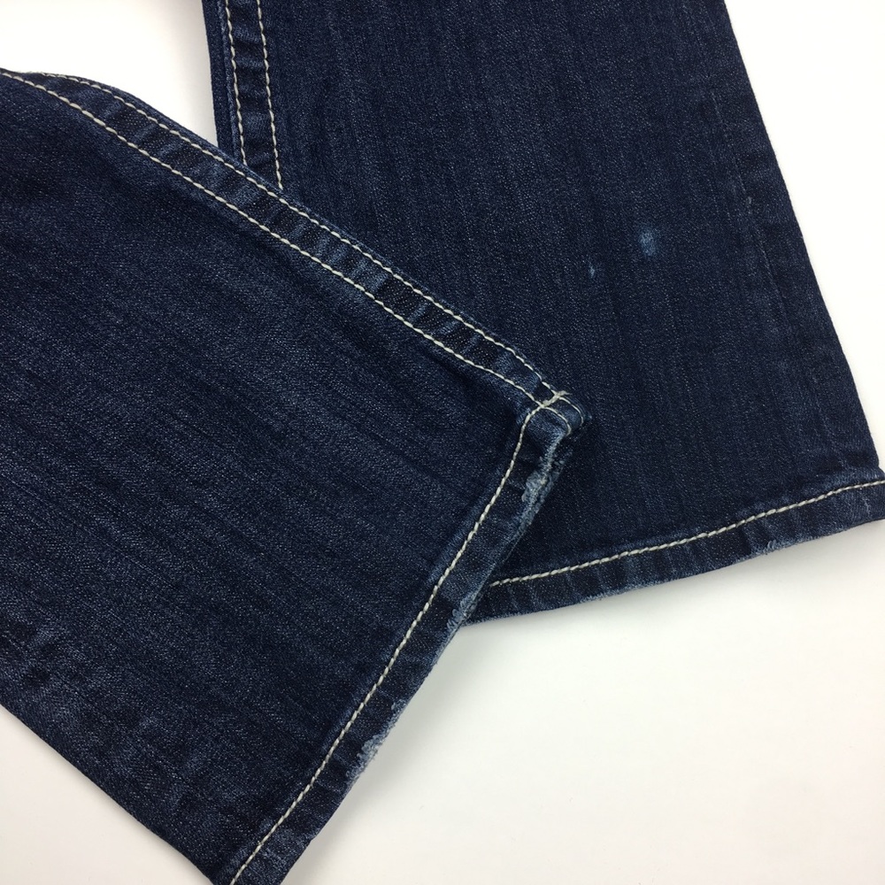 🛍 Miss Me Distressed Cut and Zip Bootcut Jeans 27 - Picture 4 of 8